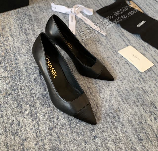 Chanel女鞋 香奈兒2020Cruise新款 小香單鞋 Chanel羊皮高跟涼鞋  naq1120